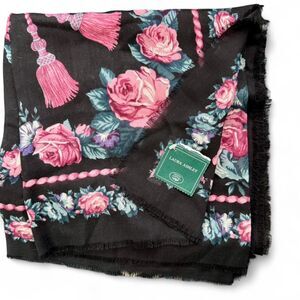 Vintage Laura Ashley 100% Wool Floral Scarf – Made in Italy - NWT Deadstock